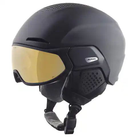 ⁨Alpina winter helmet ALTO Q-Lite Black Matt (Gold Mirror) 59-63⁩ at Wasserman.eu