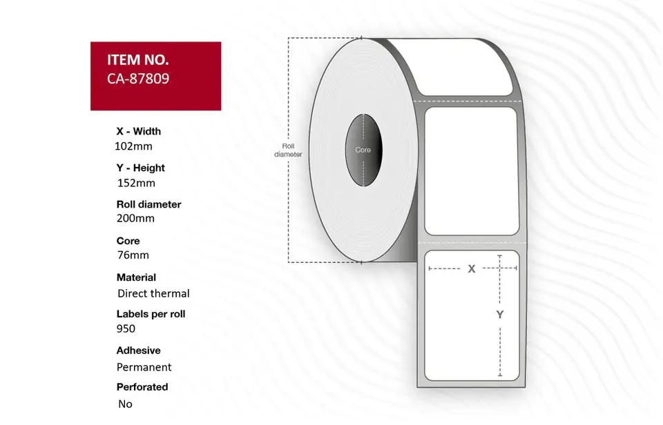 Capture Label 102 x 152mm, Core 76mm, w sklepie Wasserman.eu
