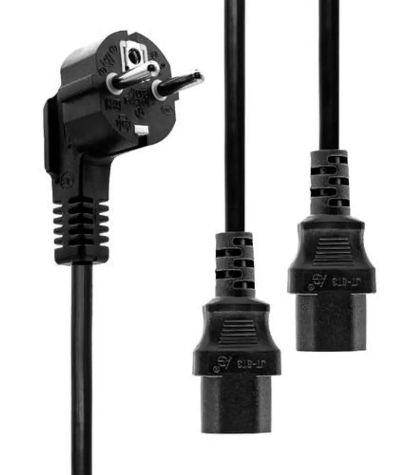 ⁨MicroConnect Power Y-Cord 1.8m Black IEC320⁩ w sklepie Wasserman.eu