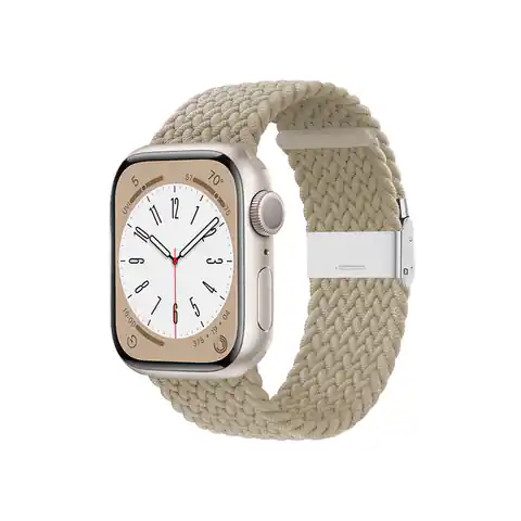 ⁨Crong Wave Band - Pleciony pasek do Apple Watch 38/40/41 mm (kamienny beż)⁩ w sklepie Wasserman.eu