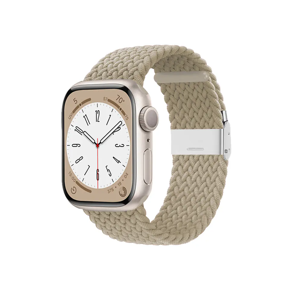⁨Crong Wave Band - Pleciony pasek do Apple Watch 38/40/41/42 mm (kamienny beż)⁩ w sklepie Wasserman.eu