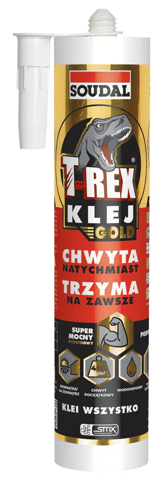 ⁨KLEJ MONTAŻOWY HYBRYDOWY 290ML T-REX GOLD⁩ w sklepie Wasserman.eu