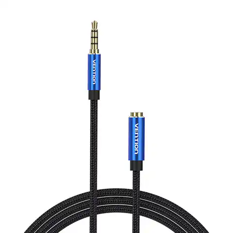 ⁨Kabel audio TRRS 3,5mm męski na 3,5mm żeński Vention BHCLI 3m niebieski⁩ w sklepie Wasserman.eu