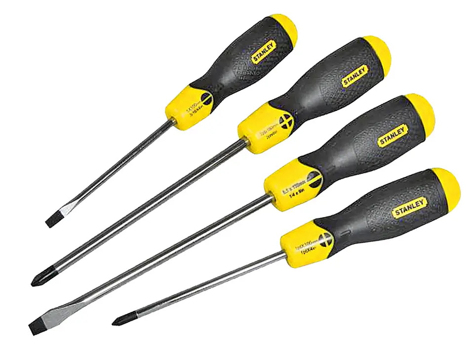 ⁨650130 Cushion Grip screwdrivers set of 4 elements (PŁ+PH), Stanley 65-013⁩ at Wasserman.eu