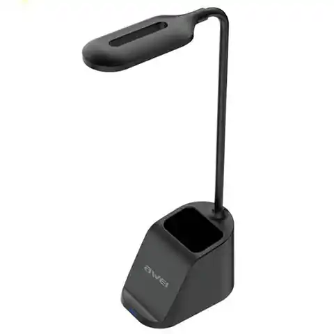 ⁨AWEI lampka LED z ład. indukcyjną W20 15W Fast Charging czarny/black⁩ w sklepie Wasserman.eu