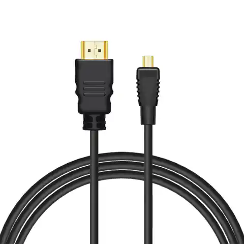 ⁨Kabel SAVIO cl-39 (HDMI M - Micro HDMI M; 1m; kolor czarny)⁩ w sklepie Wasserman.eu