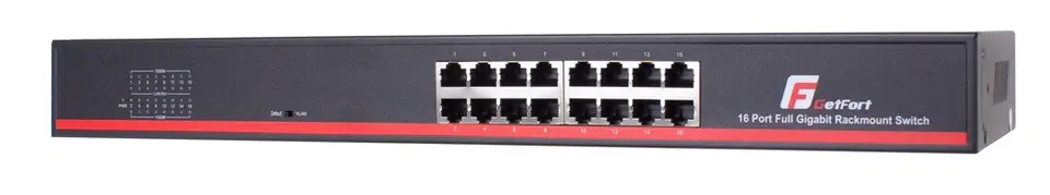 ⁨Switch GETFORT SG-116 (16 X GIGABIT ETH) (GF-116G) Black⁩ at Wasserman.eu