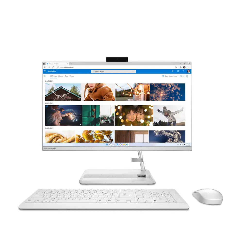 ⁨Lenovo IdeaCentre 3 Intel® Core™ i5 60.5 cm (23.8") 1920 x 1080 pixels 16 GB DDR4-SDRAM 512 GB SSD All-in-One PC Wi-Fi 5 (802.11ac) White⁩ at Wasserman.eu