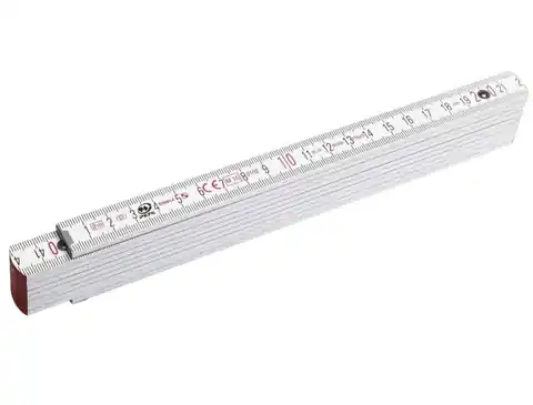⁨Folding tape measure Stabila beech 1707 white, 2m⁩ at Wasserman.eu