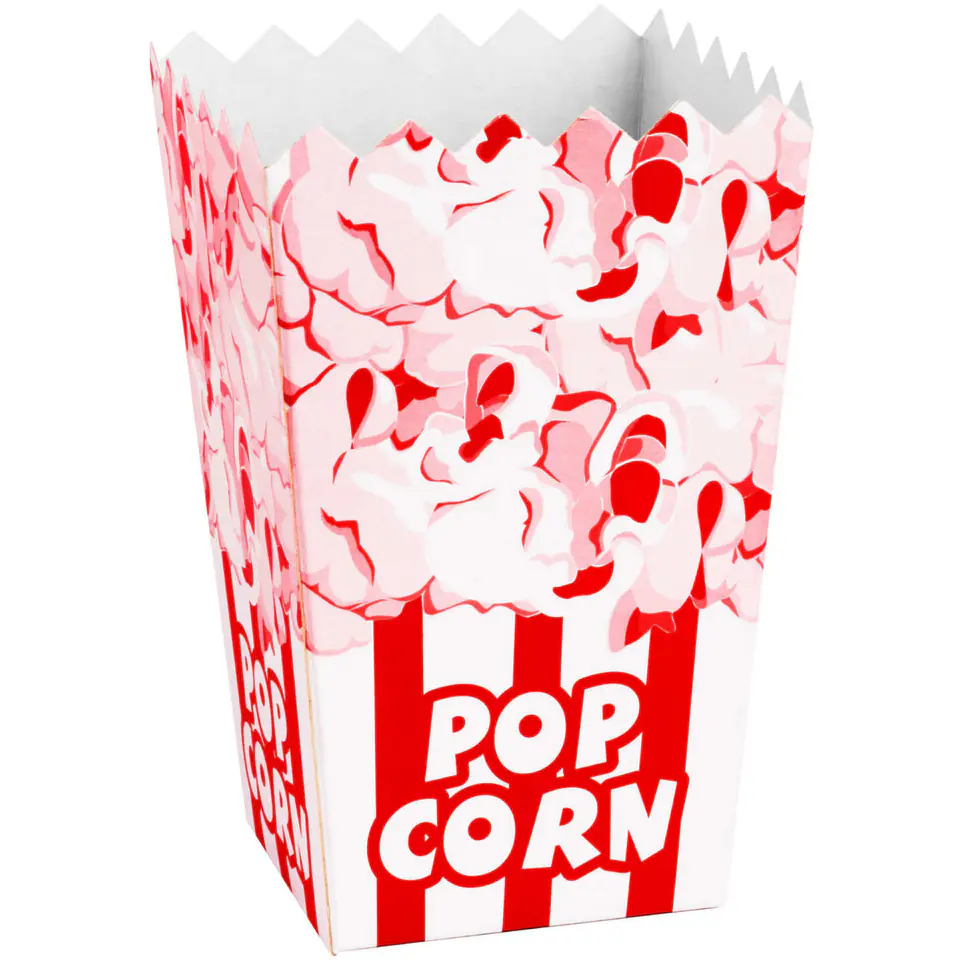 ⁨Box cardboard box for PopCorn 7x14.5x9cm AVERAGE 0.75L 100pcs.⁩ at Wasserman.eu