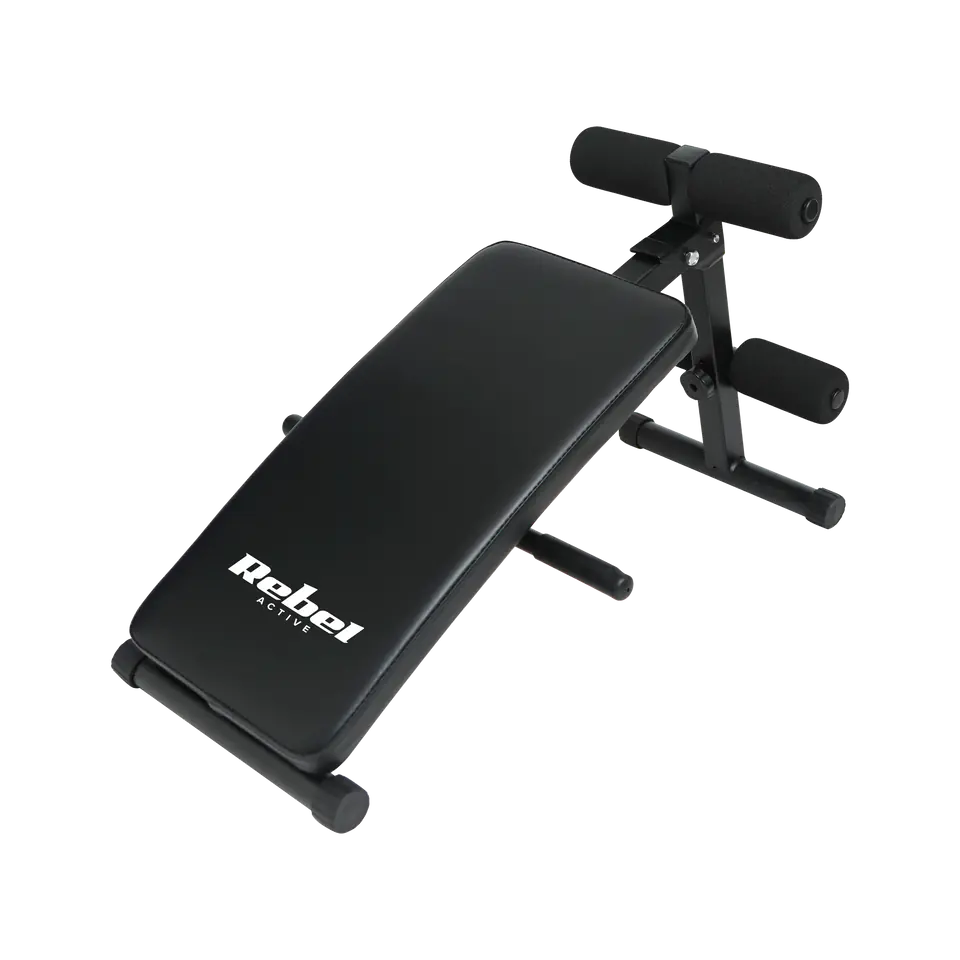 ⁨Incline weight bench for abdominal muscle training, REBEL ACTIVE⁩ at Wasserman.eu