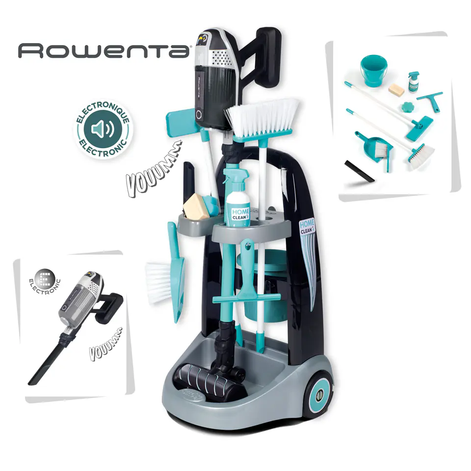 ⁨Smoby Rowenta - cleaning trolley and vacuum cleaner⁩ at Wasserman.eu