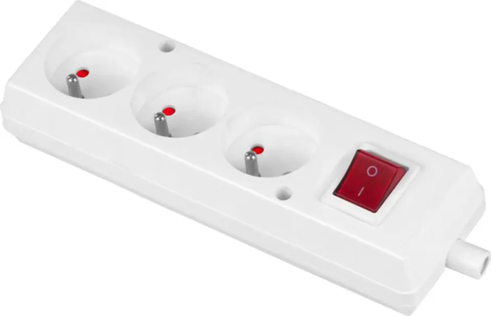 ⁨TRIPLE SOCKET + SWITCH 16A 250V DETACHABLE Z/U WHITE⁩ at Wasserman.eu