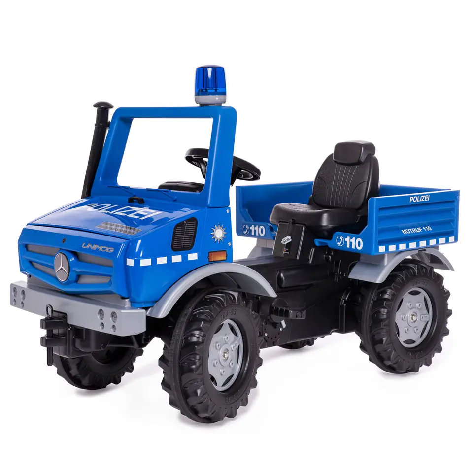 ⁨Rolly Toys Ciężarówka Samochód na pedały Unimog Merc-Benz Policja⁩ w sklepie Wasserman.eu