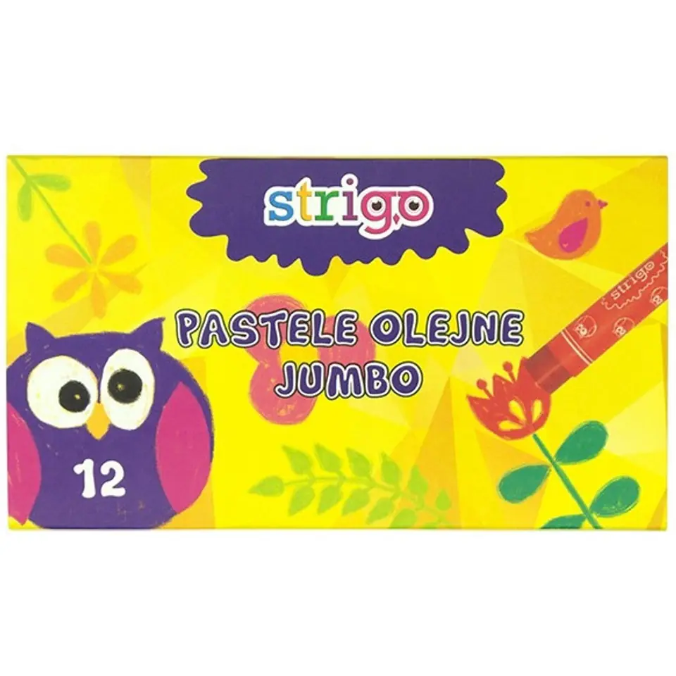 ⁨Pastele olejne JUMBO 12 kolorów STRIGO SSC029⁩ w sklepie Wasserman.eu