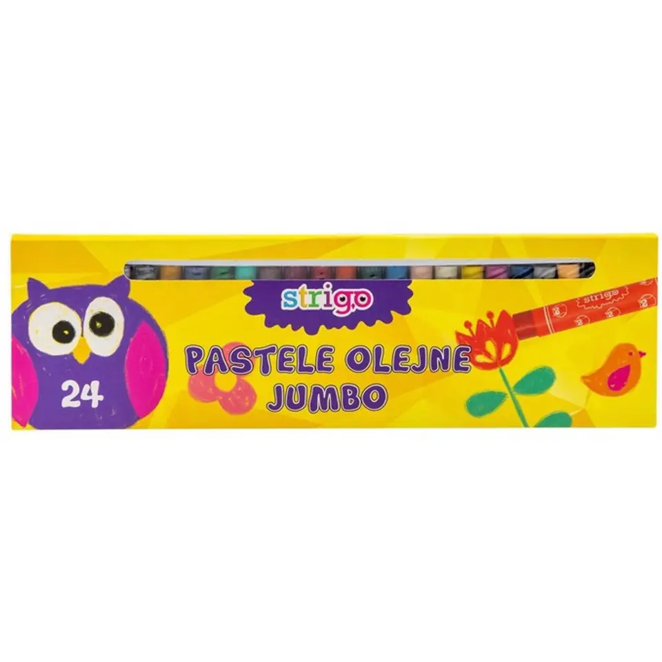 ⁨Pastele olejne JUMBO 24 kolory STRIGO SSC030⁩ w sklepie Wasserman.eu