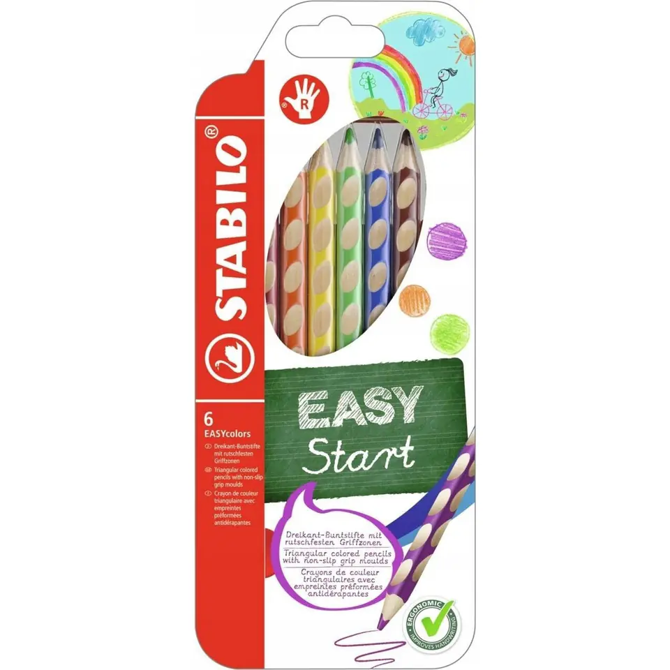 ⁨Kredki EASYCOLORS 6szt 332/6 STABILO⁩ w sklepie Wasserman.eu