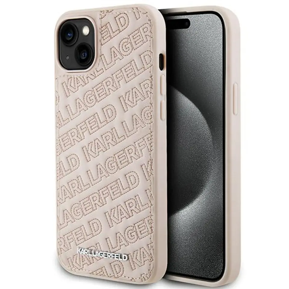 ⁨Karl Lagerfeld KLHCP15SPQKPMP iPhone 15 / 14 / 13 6.1" różowy/pink hardcase Quilted K Pattern⁩ w sklepie Wasserman.eu