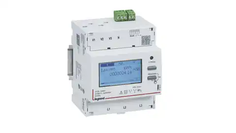 ⁨Licznik energii pomiar przez przekładniki CT 3-f 5A z wyjściem RS485 2 taryfy 412043⁩ w sklepie Wasserman.eu