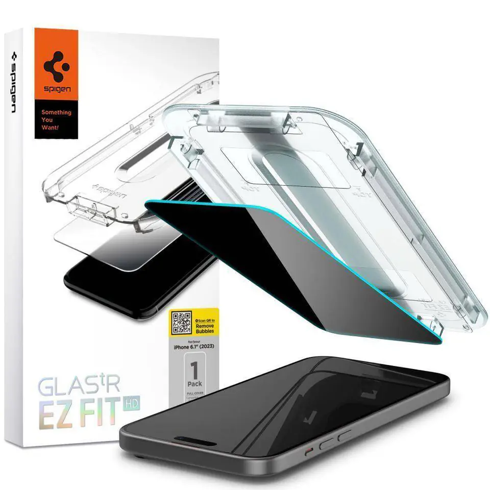 Szkło Hartowane APPLE IPHONE 15 Spigen Glas.tr "EZ Fit" Privacy w sklepie Wasserman.eu