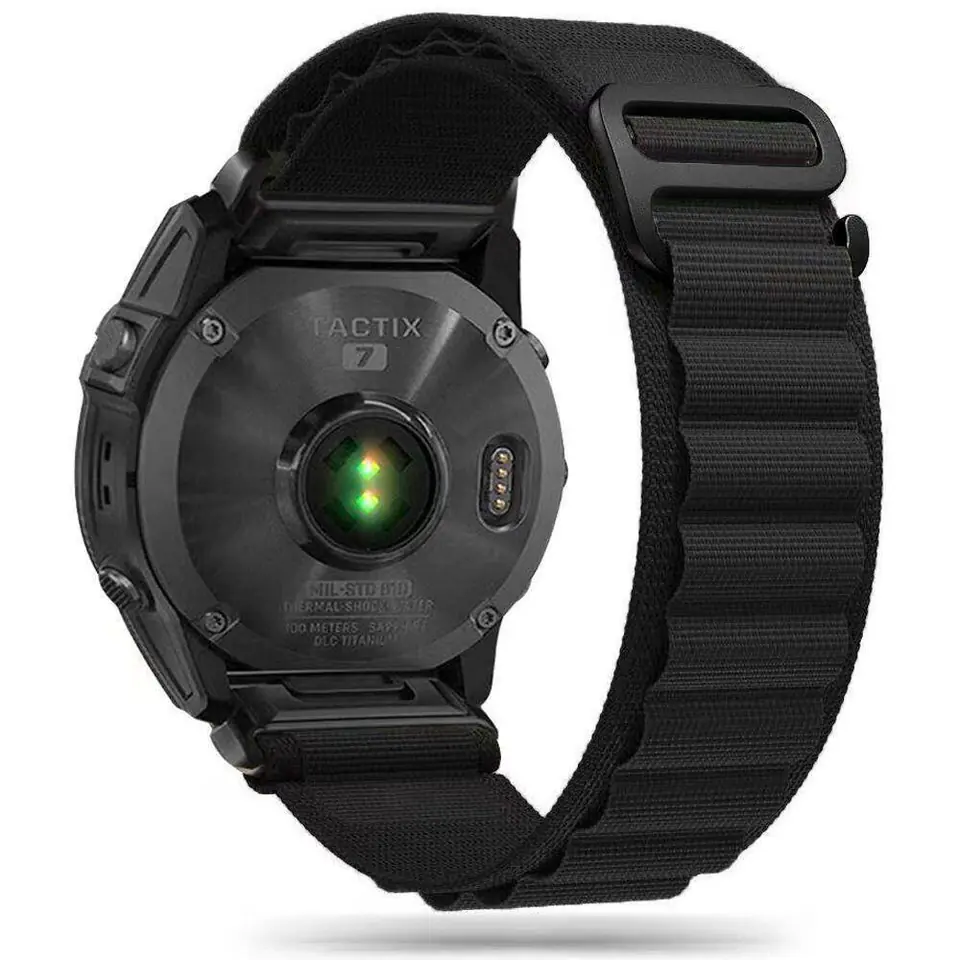 ⁨Pasek do GARMIN FENIX 5 / 6 / 6 PRO / 7 Tech-Protect Nylon Pro czarne⁩ w sklepie Wasserman.eu