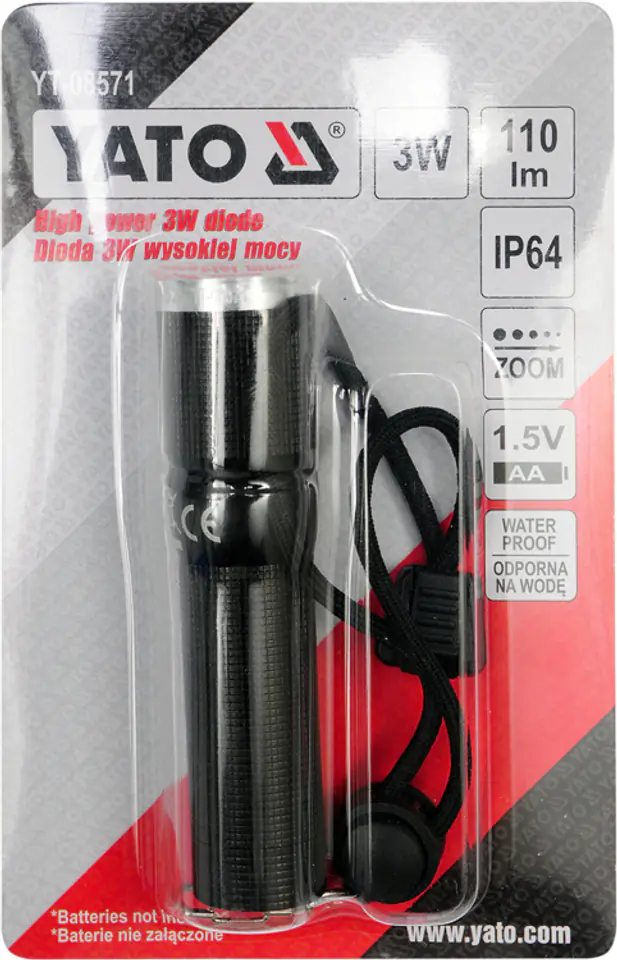 METALOWA LATARKA Z DIODĄ CREE 100*25MM w sklepie Wasserman.eu