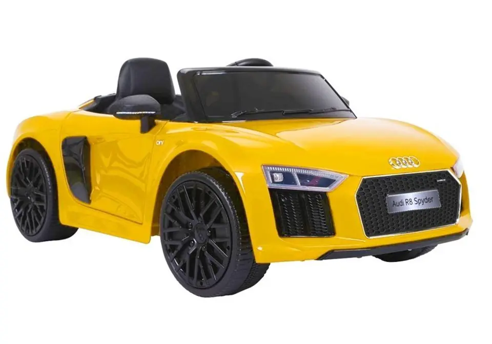 ⁨Auto na Akumulator Audi R8 Spyder Żółty Lakierowany⁩ w sklepie Wasserman.eu