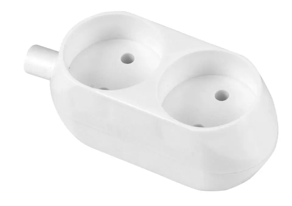 GNIAZDO PODWÓJNE 16A 250V ROZBIERALNE B/U BIAŁE w sklepie Wasserman.eu