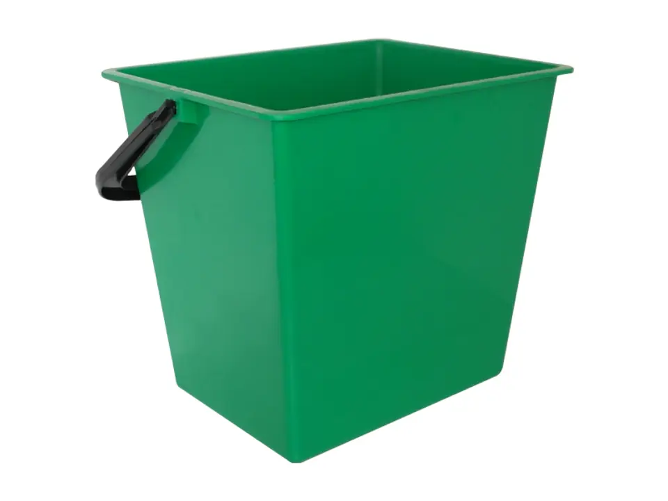 ⁨RECTANGULAR BUCKET 15L GREEN⁩ at Wasserman.eu