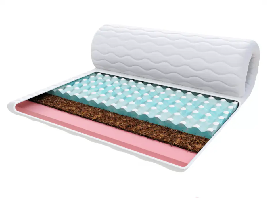 ⁨Nakładka na materac MALTA PIANKA VISCO KOKOS Dwustronna, antyalergiczna i masująca - 130 x 200 - 7 cm⁩ w sklepie Wasserman.eu