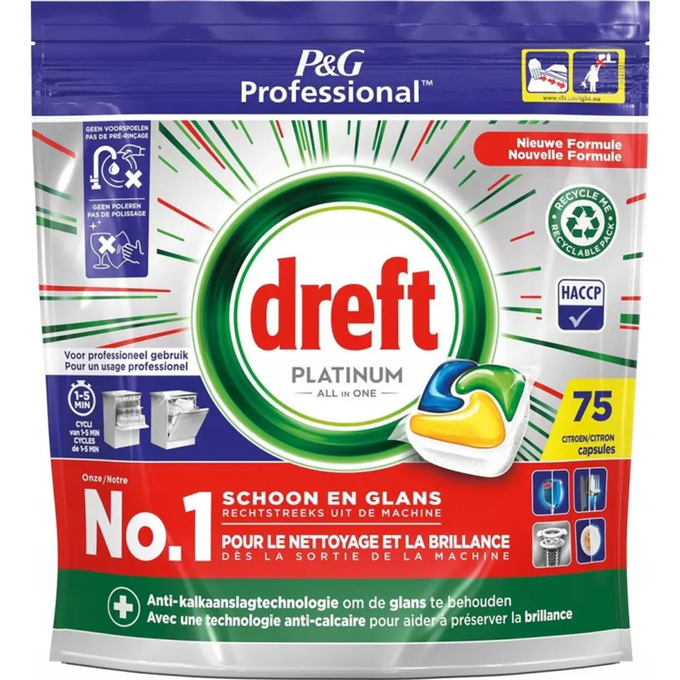 ⁨DREFT PLATINUM 75szt tabletki do zmywarki lemon 1118g⁩ w sklepie Wasserman.eu