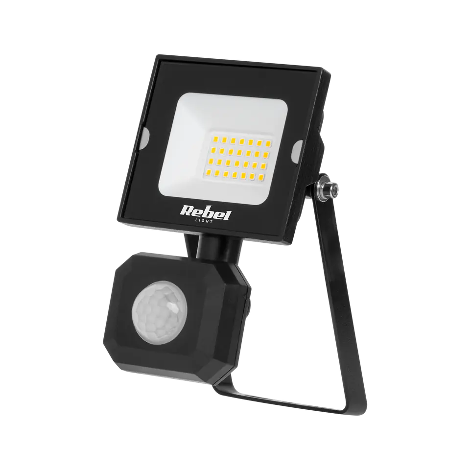 ⁨20W LED floodlight with motion and dusk sensor, 4000K, 230V⁩ at Wasserman.eu