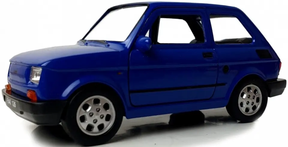 ⁨WELLY MALUCH FIAT 126P 1:34 SAMOCHÓD KOLEKCJONERSKI niebiesk⁩ w sklepie Wasserman.eu