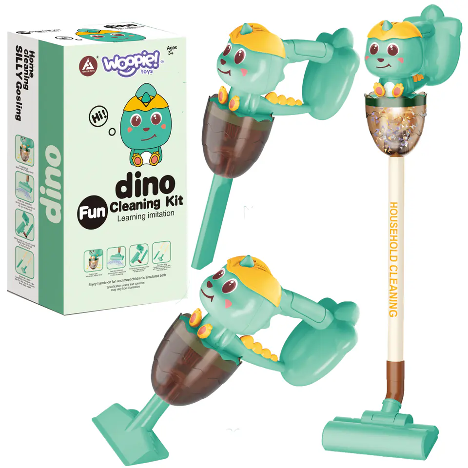 WOOPIE Interaktywny Odkurzacz Dino 3w1 Funkcja Ssania Światło Dźwięk w sklepie Wasserman.eu