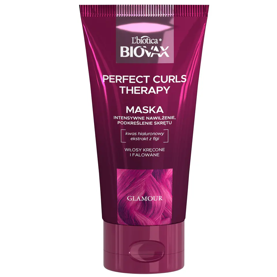 ⁨L`BIOTICA BIOVAX Glamour  Intensywnie Nawilżająca Maska Perfect Curls Therapy - do włosów kręconych i falowanych 150ml⁩ w sklepie Wasserman.eu