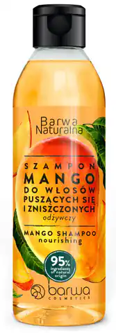 ⁨BARWA COSMETICS Barwa Naturalna Szampon do włosów puszących się i zniszczonych Mango - odżywczy 300ml⁩ w sklepie Wasserman.eu