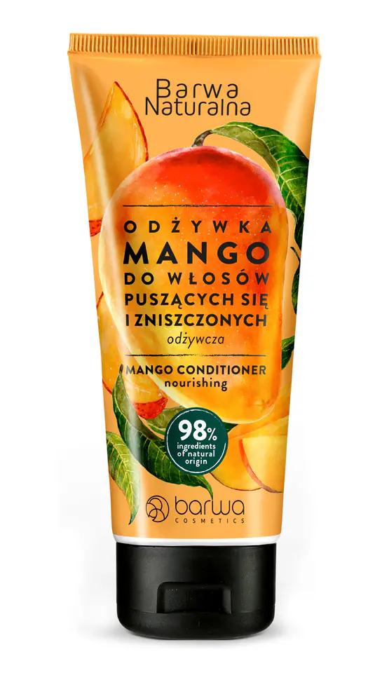 ⁨BARWA COSMETICS Barwa Naturalna Odżywka do włosów puszących się i zniszczonych Mango - odżywcza 200ml⁩ w sklepie Wasserman.eu