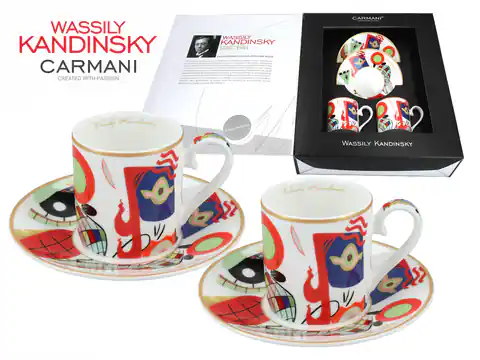 ⁨Kpl. 2 filiżanek espresso - Wassily Kandinsky, Muses (CARMANI)⁩ w sklepie Wasserman.eu