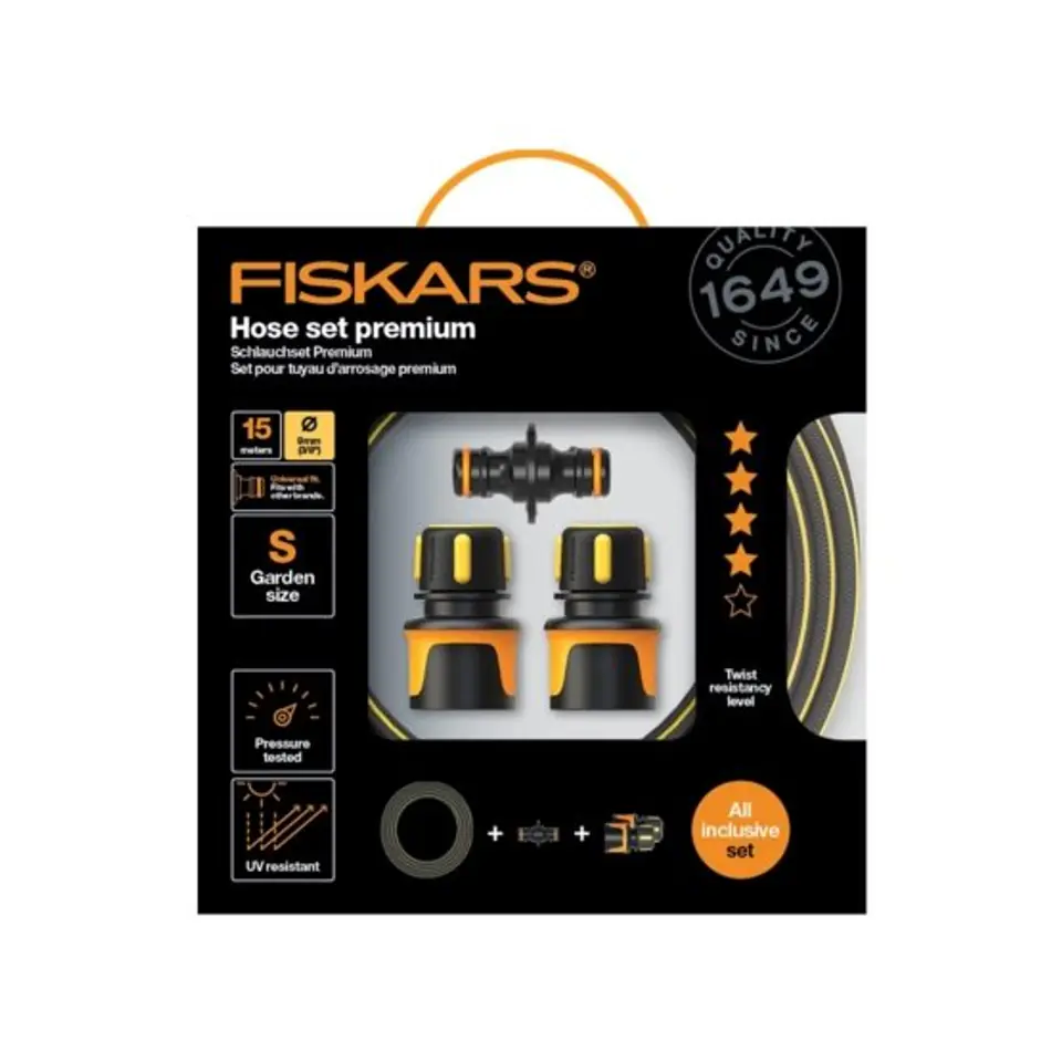 ZESTAW WĄŻ PREMIUM, 9MM 3/8'' 15M Q4 w sklepie Wasserman.eu