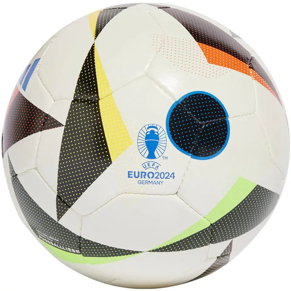 ⁨Piłka nożna adidas Fussballliebe Euro24 Training Sala (kolor Biały, rozmiar FUTS)⁩ w sklepie Wasserman.eu