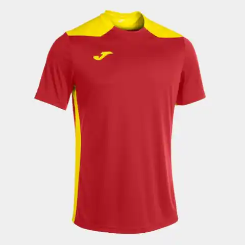 ⁨Koszulka Joma Championship VI Short Sleeve T-shirt 101822 (kolor Czerwony. Żółty, rozmiar XS)⁩ w sklepie Wasserman.eu
