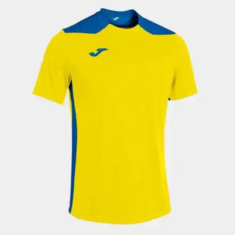 ⁨Koszulka Joma Championship VI Short Sleeve T-shirt 101822 (kolor Niebieski. Żółty, rozmiar 6XS-5XS)⁩ w sklepie Wasserman.eu