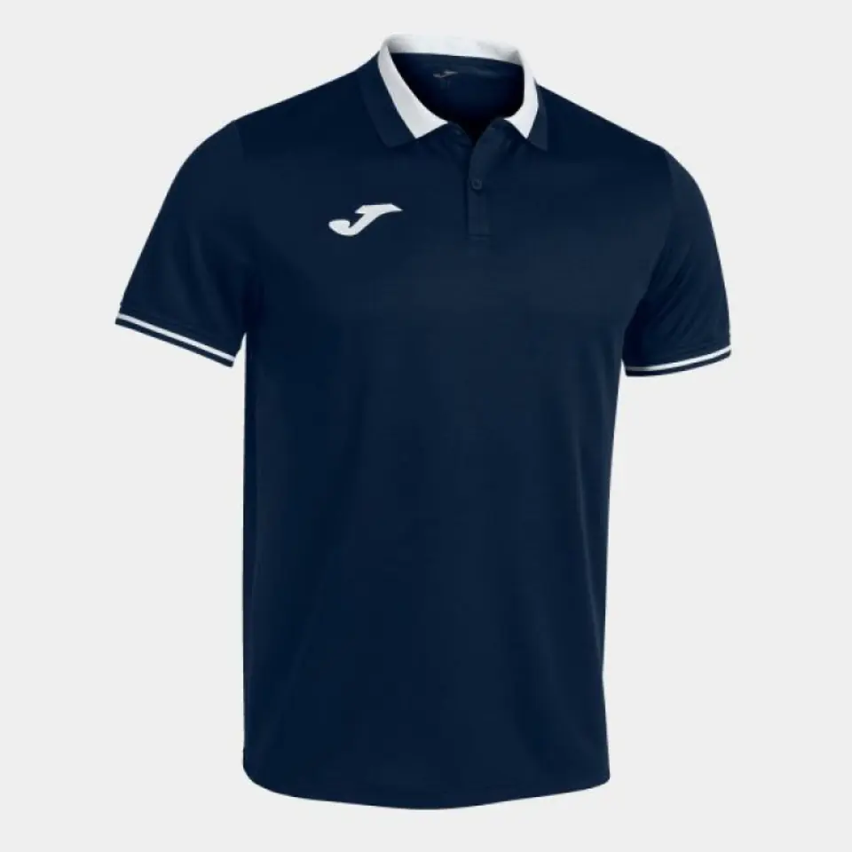 ⁨Koszulka Joma Championship VI Short Sleeve Polo 101954 (kolor Biały. Granatowy, rozmiar 3XS)⁩ w sklepie Wasserman.eu