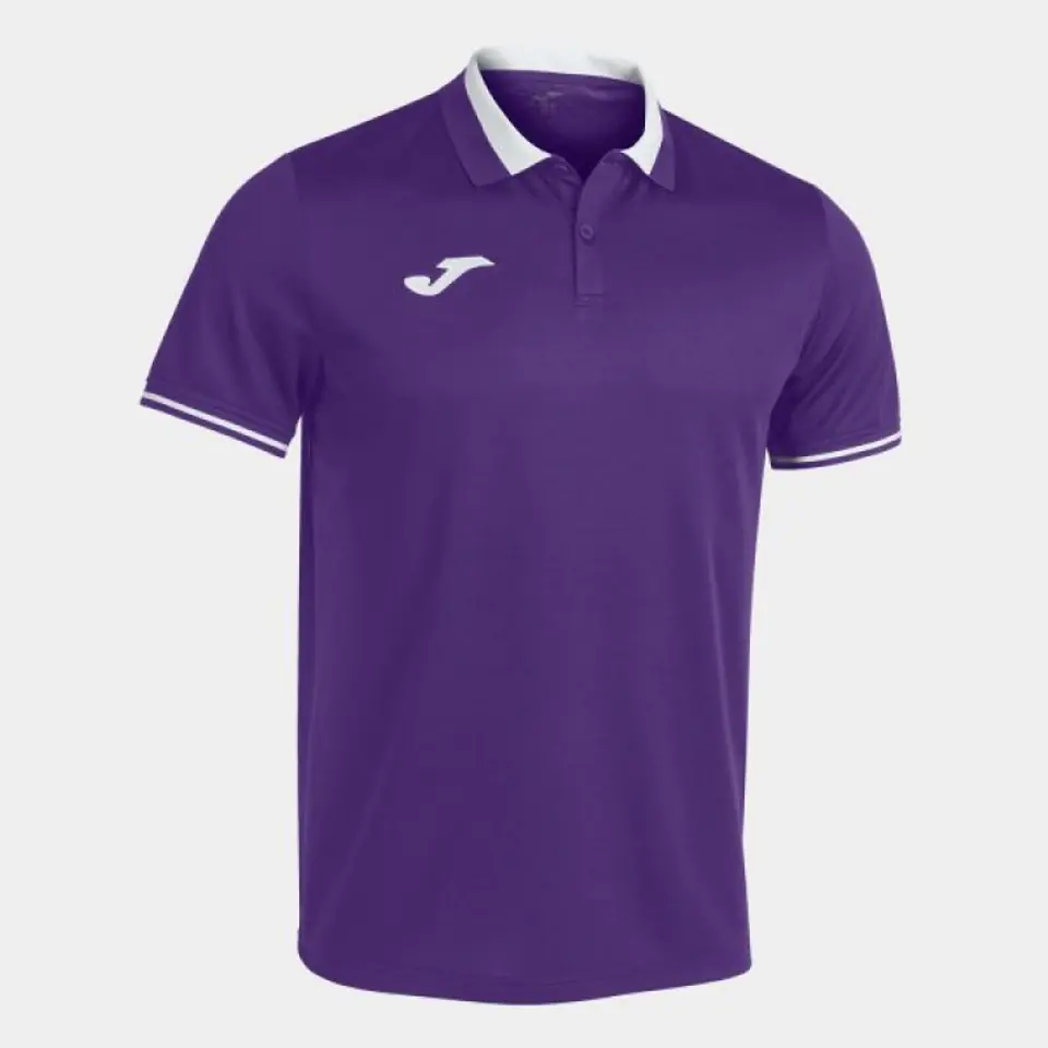 ⁨Koszulka Joma Championship VI Short Sleeve Polo 101954 (kolor Biały. Fioletowy, rozmiar 5XS)⁩ w sklepie Wasserman.eu