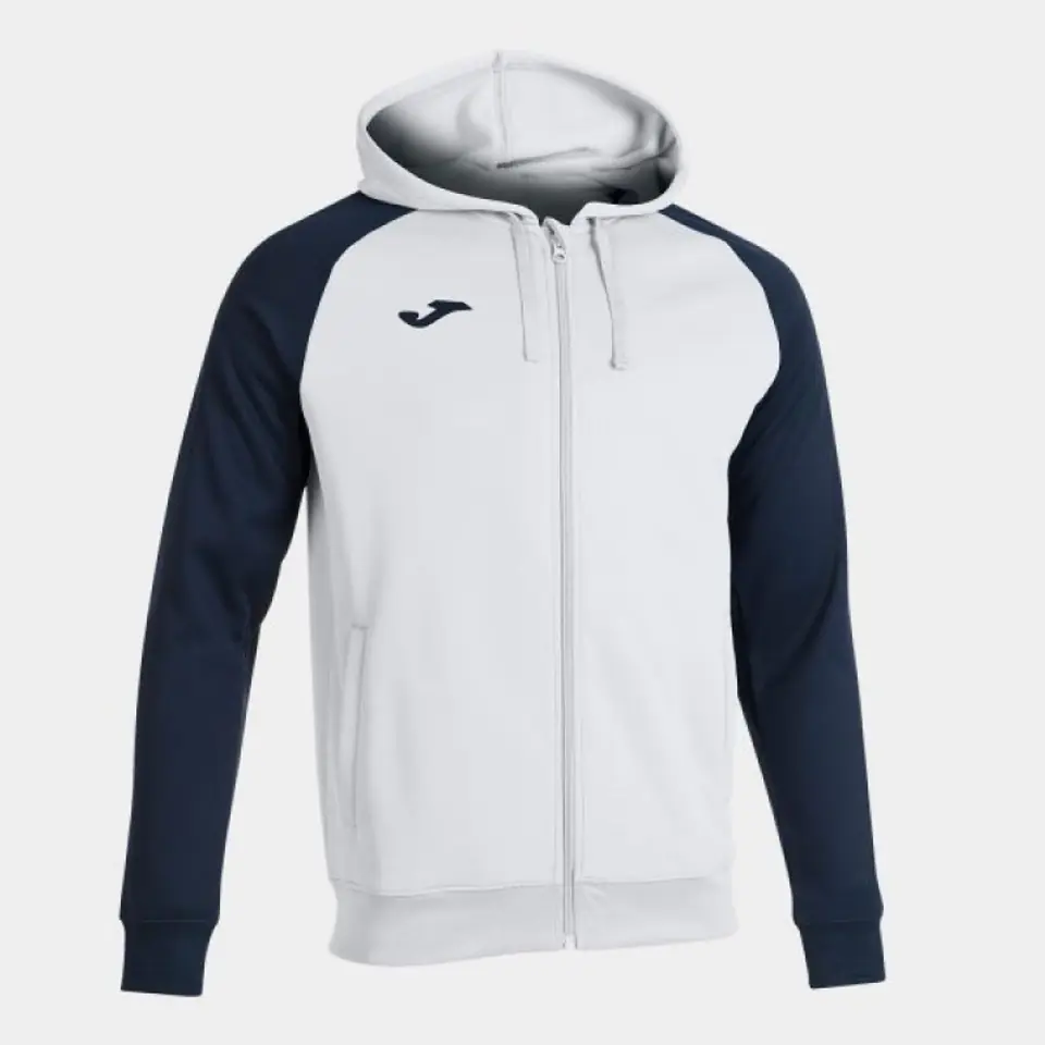 ⁨Bluza Joma Academy IV Zip-up Hoodie 101967 (kolor Biały. Granatowy, rozmiar M)⁩ w sklepie Wasserman.eu