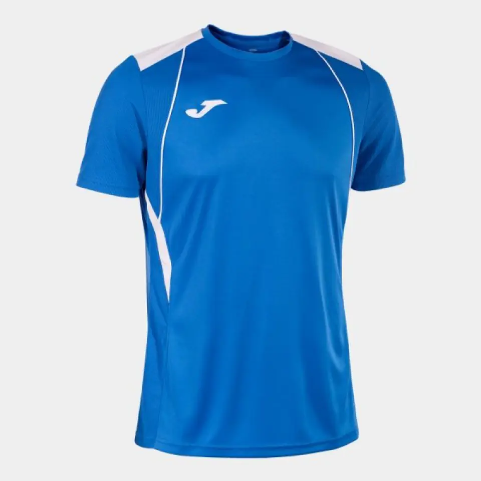 ⁨Koszulka Joma Championship VII Short Sleeve T-shirt 103081 (kolor Biały. Niebieski, rozmiar 2XS)⁩ w sklepie Wasserman.eu