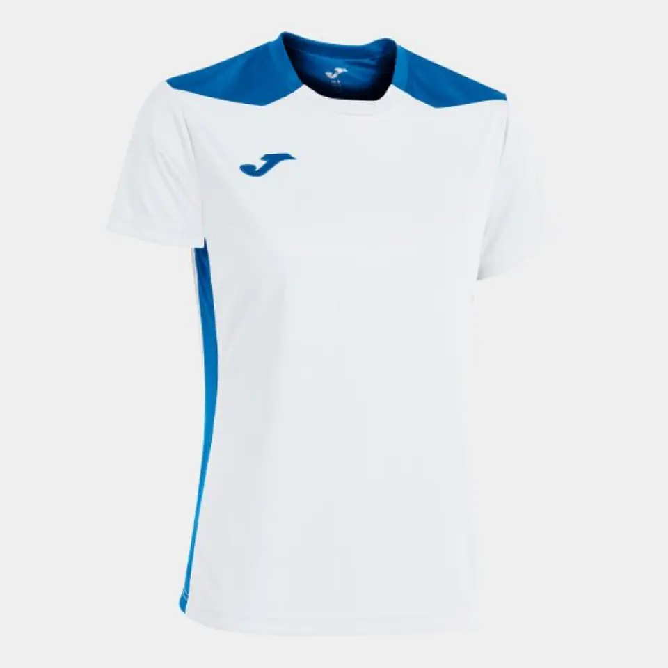 ⁨Koszulka Joma Championship VI Short Sleeve T-shirt W 901265. (kolor Biały. Niebieski, rozmiar 2XS)⁩ w sklepie Wasserman.eu