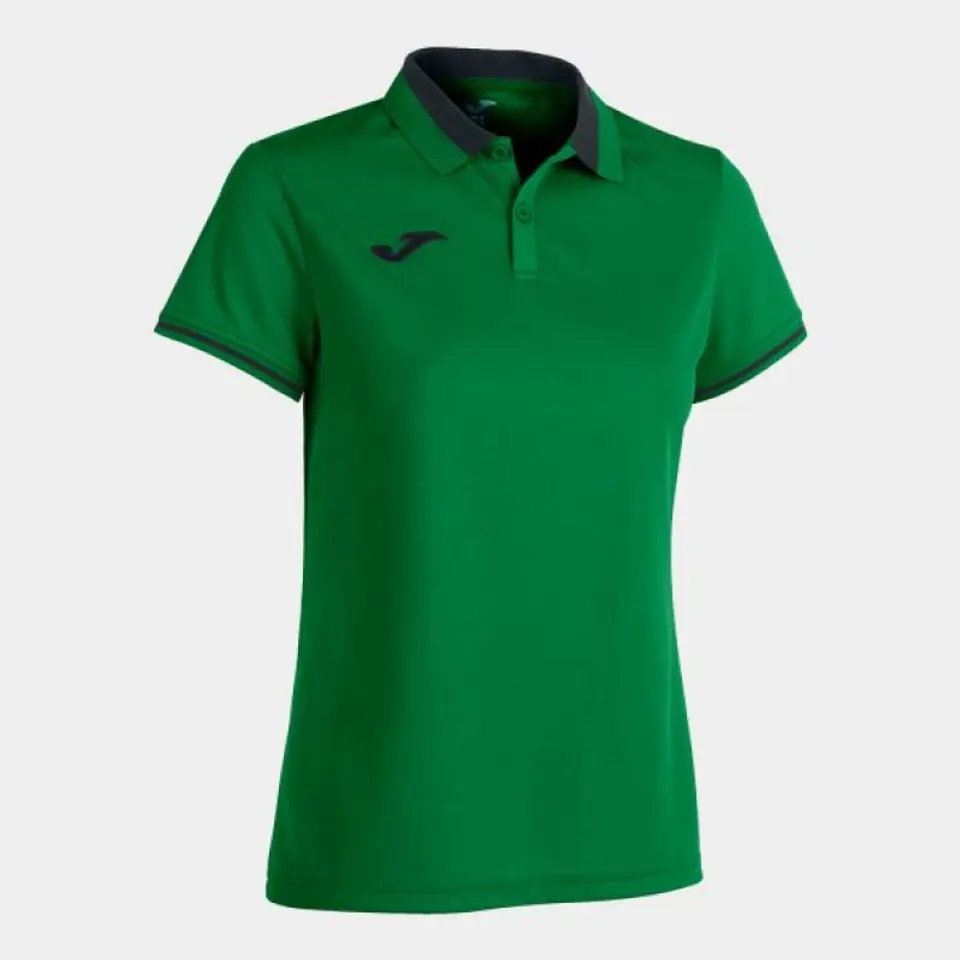 ⁨Koszulka Joma Championship VI Short Sleeve Polo W 901272. (kolor Czarny. Zielony, rozmiar 2XS)⁩ w sklepie Wasserman.eu