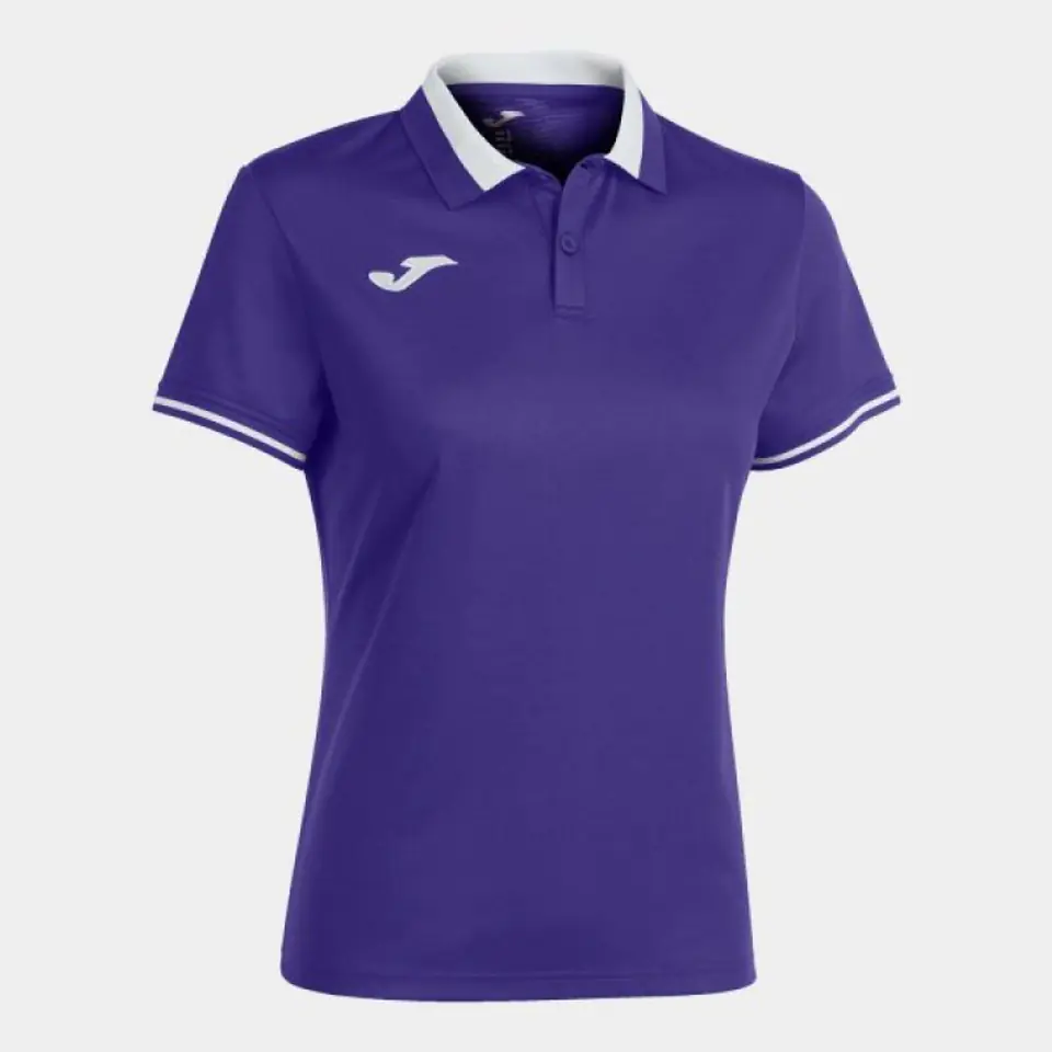 ⁨Koszulka Joma Championship VI Short Sleeve Polo W 901272. (kolor Fioletowy, rozmiar 2XS)⁩ w sklepie Wasserman.eu