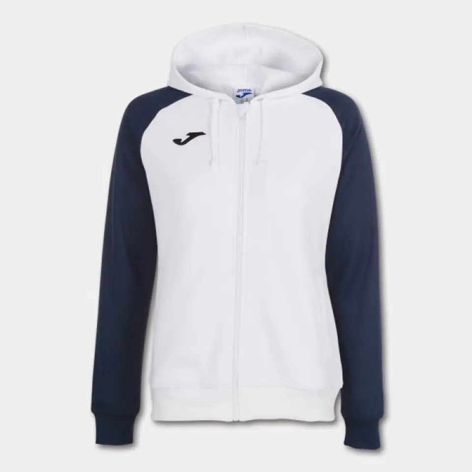 ⁨Bluza Joma Academy IV Zip-up Hoodie W 901336 (kolor Biały. Granatowy, rozmiar L)⁩ w sklepie Wasserman.eu